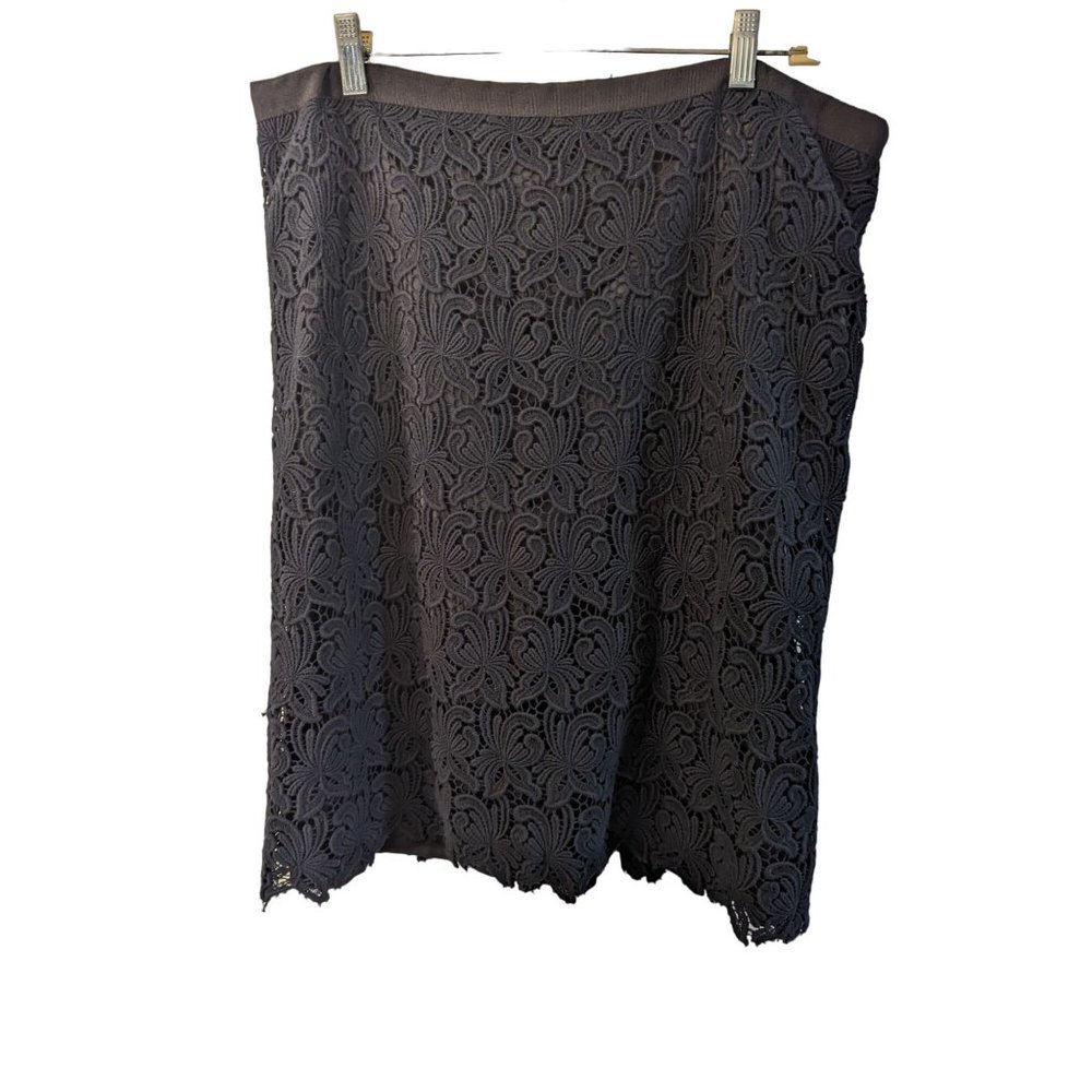 Talbots Black Lace fully lined knee length size 16